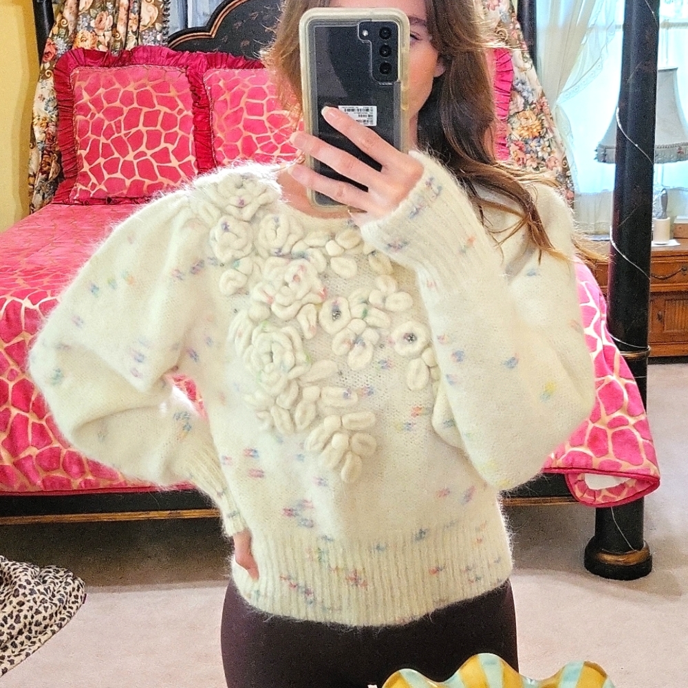 Loveshackfancy Claudette Alpaca Mohair Sweater